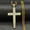 Gold color, variant on Trendy Cross Rhinestone Pendant Necklace For Women Men 14K Yellow Gold Religion Catholic Chain Jewelry Gifts