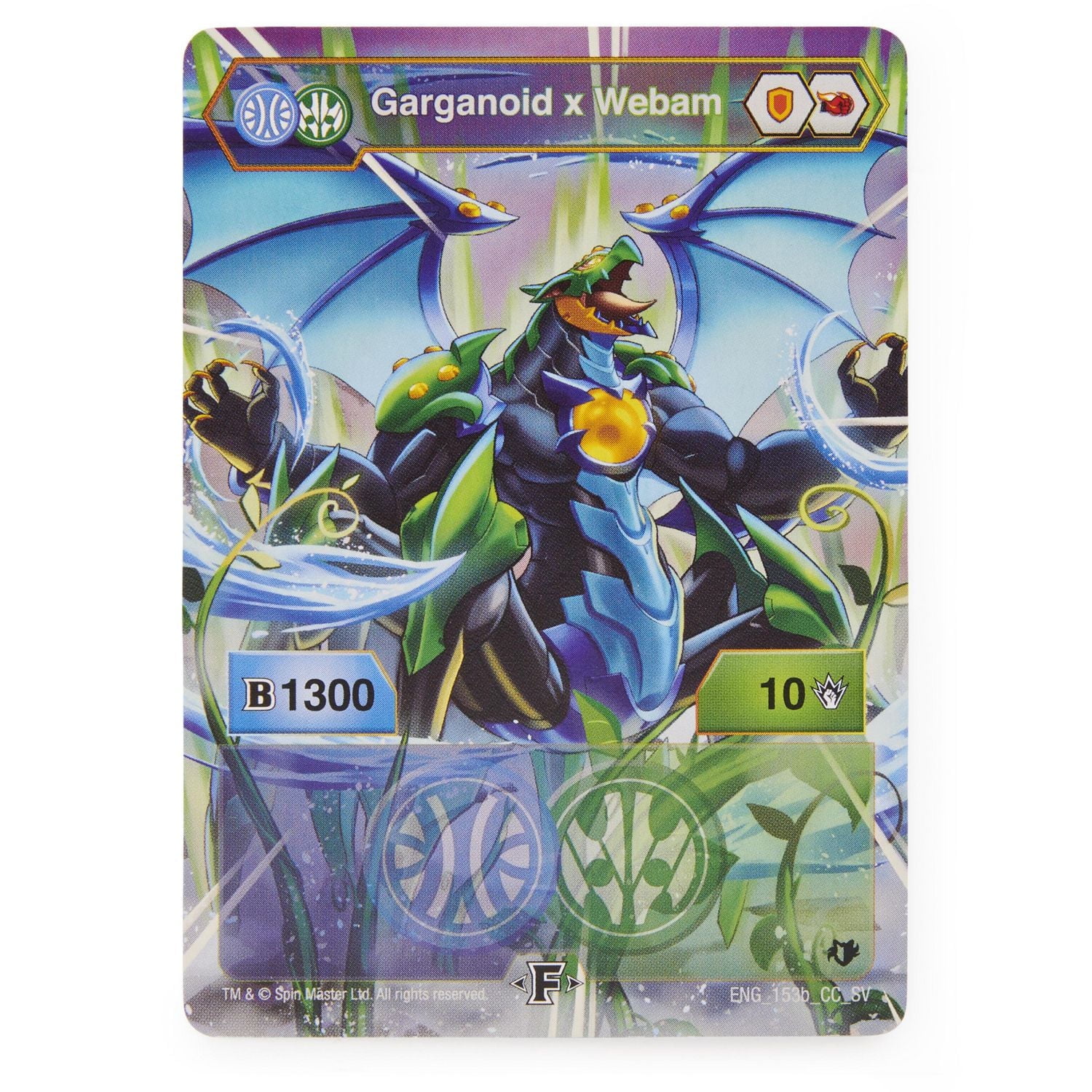 Bakugan, Fused Gargonoid x Webam, 2-inch Tall Armored Alliance Collectible Action Figure and Trading Card