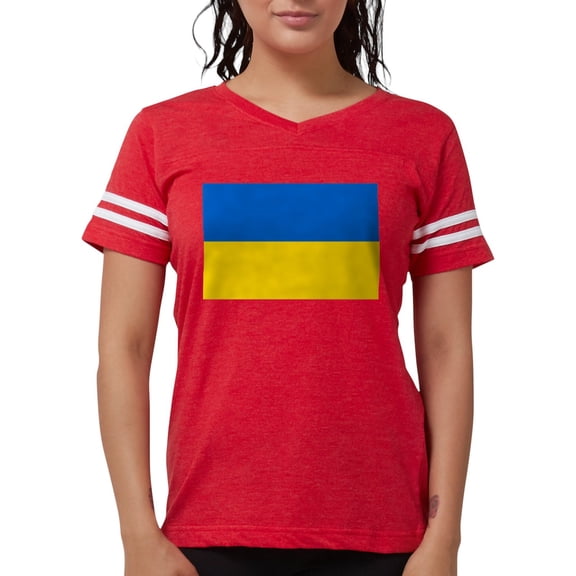 CafePress - Flag Of Ukraine T Shirt - Womens Football Shirt
