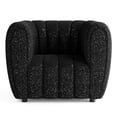 thumbnail image 2 of Furniture of America Totulem Boucle Fabric Channel Tufted Arm Chair in Black, 2 of 14