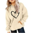 thumbnail image 3 of Elvqul Hoodies for Teen Girls Trendy Hooded Sweatshirts Oversized Long Sleeve Shirts Graphic Clothes for Girls Warm Kids Sweatshirt, 3 of 7