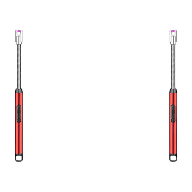 Encendedor eléctrico multifuncional Pulse encendedor a prueba de viento para velas rojo