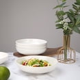 thumbnail image 4 of Pasta Bowls, 6 Pack 8 Inch Salad Bowl Set, Kitchen Porcelain Pasta Plates, Large Ceramic Shallow Bowls for Serving Dinner Noodles Soup, Microwave & Dishwasher Safe, White, 4 of 16