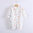 thumbnail image 2 of DHFJKG Baby Newborn Jumpsuits Girls Boys Animals Printed Long Sleeve Crewneck Romper Jumpsuit Lightweight Clothes Spring Autumn Winter Soft One-Pieces, 2 of 3