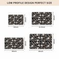 thumbnail image 4 of Black White Floral Door Mat Indoor Outdoor, Farmhouse Vintage Botanical Leaves Non Slip Welcome Mat with Rubber Backing, Absorbent Fabric Front Door Mats Entryway Rug for Home Patio Entrance 16"x24", 4 of 8