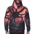thumbnail image 7 of Pofeuu Giant Monster Over City Print Mens Casual Hooded Collar Drawstring Hoodies Pullover Sweatshirts Casual Long Sleeve Shirts-Medium, 7 of 7