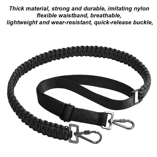 Sangle de Chasse à 7 Pointes Réglables, Écharpe, Sangle de Chasse Ajustable, Sangle Tressée Portable, Accessoire de Chasse, Noir