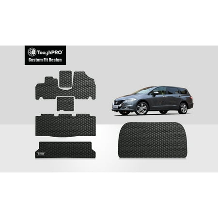 ToughPRO - HONDA Odyssey Full Set with Cargo Mats - All Weather - Heavy Duty - Black Rubber - (Best All Weather Tires For Honda Odyssey)