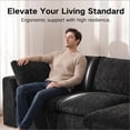 thumbnail image 5 of 3 Seater Cloud Couch, No Assembly Required Modular Boneless Sofa, Comfy Deep Seat Sectional Sofa for Living Room, Bedroom, Apartment, 5 of 7