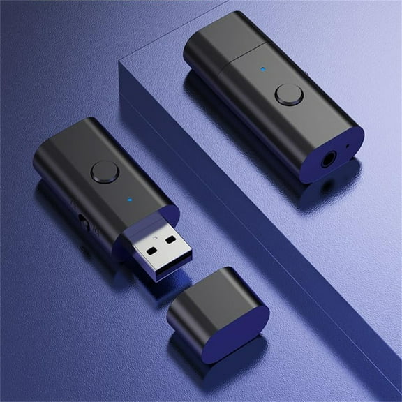 EcoNest Blue Tooth 5.3 Receiver 3.5mm Aux Wireless USB Adapter Low Latency Built In Mic Music Streaming Handsfree Calls Driver For TV PC Home/Car Stereo