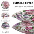 thumbnail image 4 of Waterproof Throw Pillow Covers Set of 2, 16x16 Inch Pink Floral Blossom Decorative Pillowcases Outdoor Pillow Slip Cushion Covers Set for Couch Tent Spring Vintage Botanical Flowers, 4 of 7