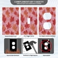 thumbnail image 3 of Light Switch Cover Switch Plate Outlet Cover Plug Cover for Electrical Toggle Switch Red Maple Leaf Pattern, 3 of 6
