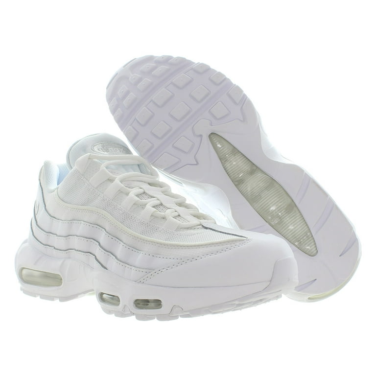 Nike Air Max 95 Essential Sneakers, Triple White, Mesh and Leather