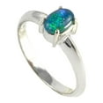 thumbnail image 4 of CAPTIVATING FLASH STERLING SILVER AUSTRALIAN BLACK OPAL RING, 4 of 4