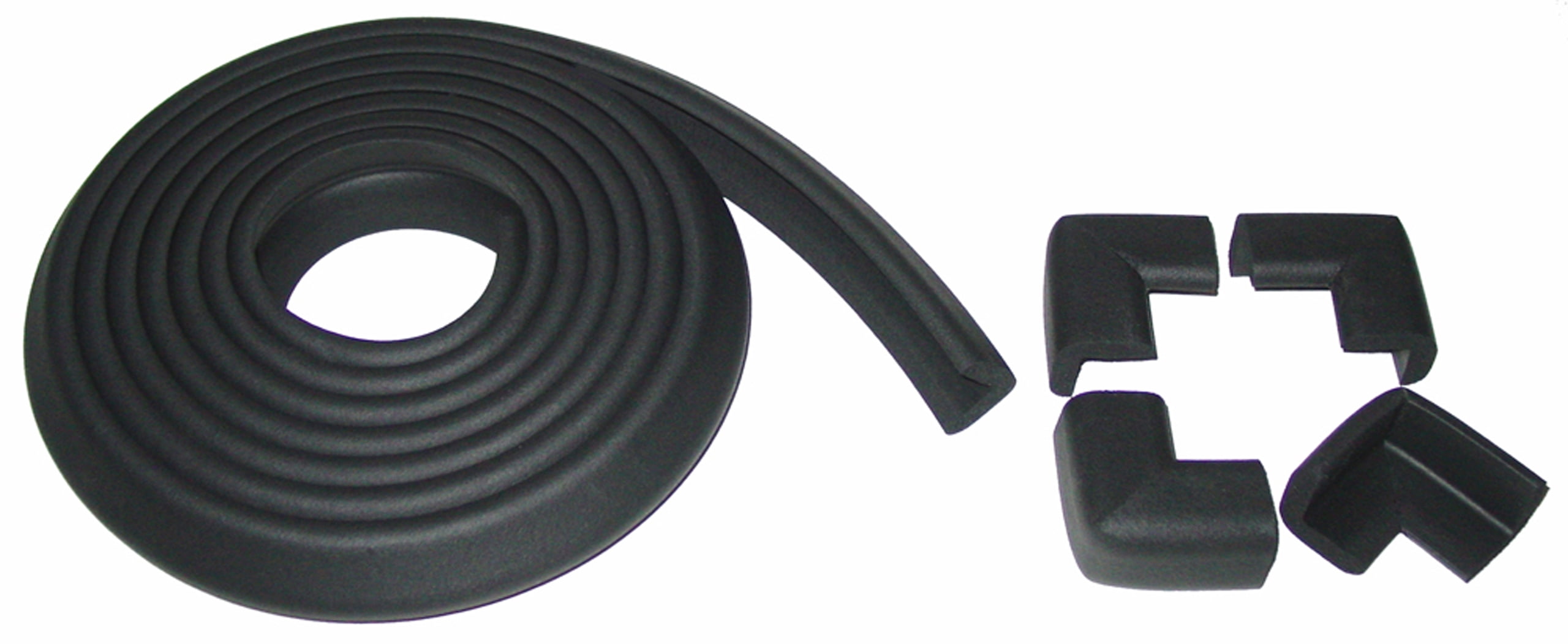 KidKusion Foam Rubber Edge Guard for Tables, 13.1 ft, 1 CT, Black, Toddler