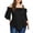 Black, variant on 2026 ! asdoklhq Womens Plus Size Tops，Women Casual Plus Size Asymmetric Cold Shoulder Top T-shirt Bow Blouse