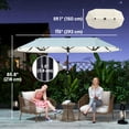 thumbnail image 3 of Outsunny Parasol de Patio Double Face de 10 Pi, Parasol d'Extérieur, Beige, 3 of 10