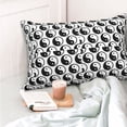thumbnail image 4 of Goofa Yin Yang Print Plush Throw Pillow Case, Soft Velvet with Hidden Zipper, Decorative Cushion Cover for Sofa, Bed, Car, and Home Décor-20"x30", 4 of 6