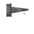 thumbnail image 2 of Shed Windows and More 6" Heavy Duty T-Hinges, 6-Piece Pack, 2 of 5