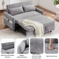 thumbnail image 3 of Leumius 2 Seat Sofa Couch with Pull Out Sleep Sofa Bed, Modern Loveseats with USB Ports, Gray, 3 of 6