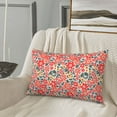 thumbnail image 5 of Daiia Small Coral Red Flowers Bedding Waterproof Pillow Protector Zippered Queen – Bed Bug Proof Pillow Encasement-20"x30", 5 of 6