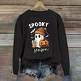 2024 Halloween Sweatshirts For Women 2024 Fall Cute Pumpkin Face Bat