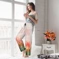 thumbnail image 4 of Uemuo Hello Spring Pattern Women's Wide Leg Palazzo Lounge Pants with Pockets Light Weight Loose Comfy Casual Pajama Pants-X-Large, 4 of 9