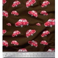 thumbnail image 1 of Soimoi Brown Cotton Duck Fabric Car Transport Printed Fabric 1 Yard 56 Inch Wide, 1 of 3