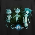 thumbnail image 2 of Coraline Three Ghost Children Women's Black Cropped Tee-XS, 2 of 7