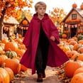 thumbnail image 3 of Odeerbi Kids Boys Girls Halloween Long Hooded Cape Cloak Solid Color Witch Robe for Party Dress Up, 3 of 5