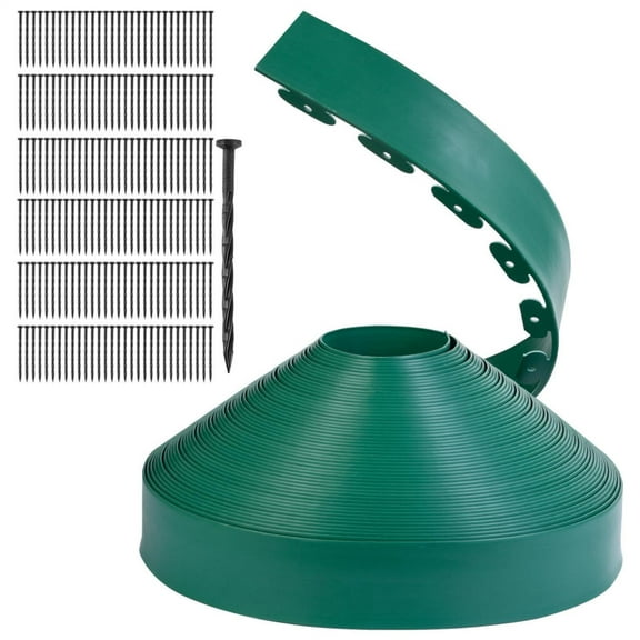 4 in x 150 ft Durable Landscape Edging Border, Lawn Edging Roll Kit for Pathway Paver Yard Lawn (Black)