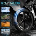 thumbnail image 3 of V8 Series Electric Bike, 48V 15.6Ah Removable Battery 20” Fat Tire Electric Bike, 750W Motor 31MPH Top Speed Electric Motorcycle, 7 Speed Dual Hydraulic/Disc Brake E Bikes, 3 of 6
