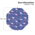 thumbnail image 2 of Yiaed Flamingo Print Leather Coasters for Drinks - Cup Coasters Coffee Table Kitchen Table Bar, Home & Office Gifts Handmade Drink Coasters-Octagon, 2 of 6