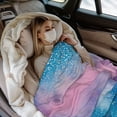 thumbnail image 5 of Glitter Sparkles Shimmer Printing Throws Blanket Fleece Soft Cozy Warm Plush for Travel Chair Bedroom Living Room Sofa 60"x50", 5 of 7