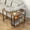 Brown,Medium, variant on BarefHaven Large 360° Free Rotating Sofa Side Table, Patented Mobile Couch Desk with 2-Tier Storage Shelves, Movable Laptop Desk with Sturdy Metal Frame, Extendable Couch Snack Table for Home Office