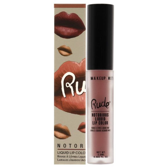 Color de labios líquido Notorious Rich Long Rude Cosmetics Gesto obsceno 0,1 oz