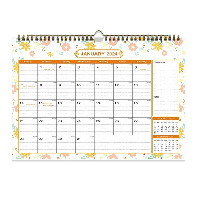 Calendario 2024-2025, Calendario de pared, 18 meses, enero 2024 - junio 2025, Secciones de planificación detallada