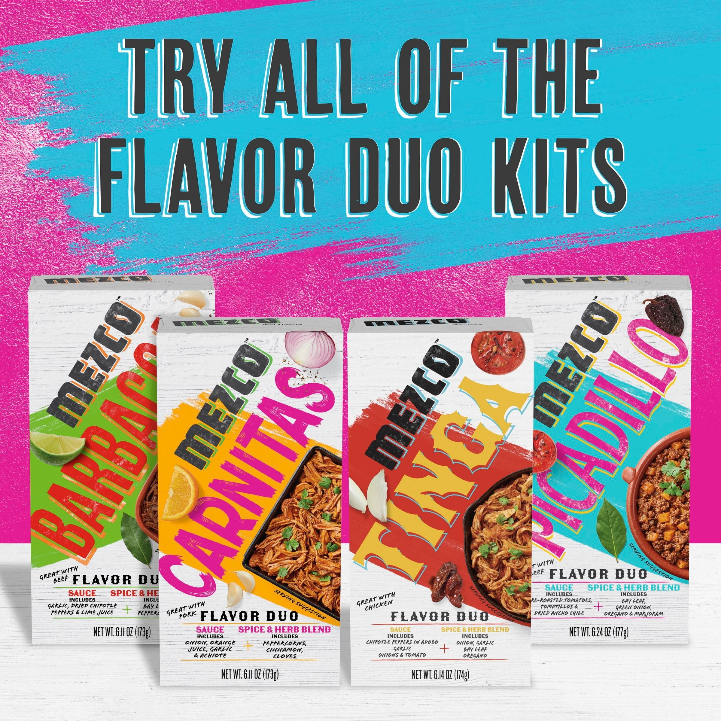 Mezco Barbacoa Flavor Duo, Sauce, Spice and Herb Blend, Meal Prep Kit, 6.11 oz