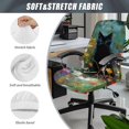 thumbnail image 6 of POLERO Brushed Elastic Fabric All-in-One Desk Computer Chair Slipcover for Gaming Home, Anti Aging Breathable High Back Chair Slipcover, Black Cat Cherry Blossoms, 6 of 7