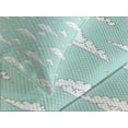thumbnail image 4 of Ambesonne Teal and White Quilted Bedspread Set 3 Pcs, White Fluffy Clouds, King Size, Seafoam White, 4 of 5