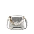 thumbnail image 2 of Bolso de mano para mujer con cadena de perlas y lentejuelas plateadas, nuevo diseño de marca de lujo, textura de cuero, malla, bolso de hombro para banquete de moda personalizado, 2 of 5