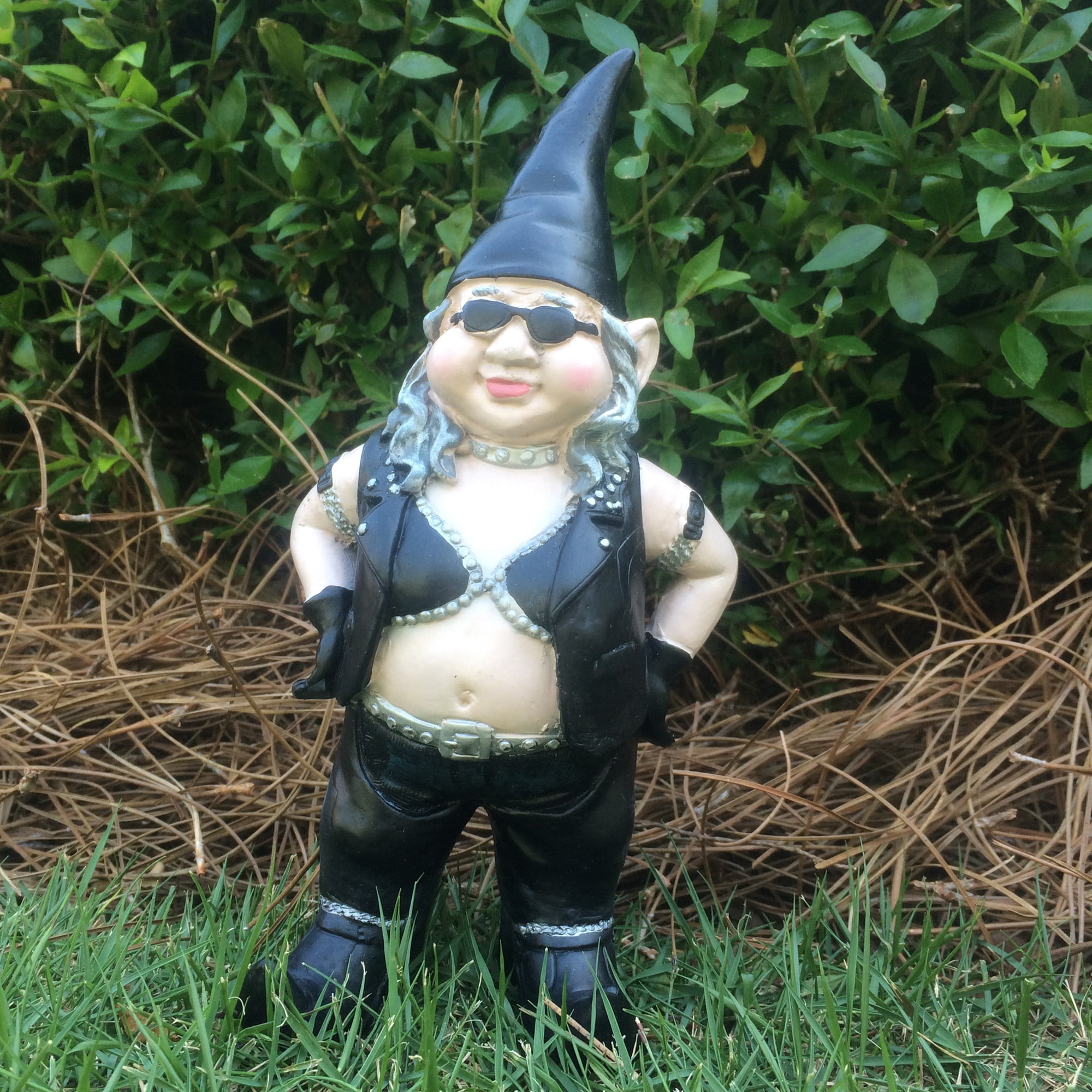 Homestyles Nowaday Gnomes Biker Gnomes "Biker Babe the Gnome" Garden Girl Gnome... by