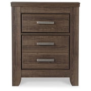 Signature Design by Ashley Casual Juararo 2 Drawer Nightstand, Dark Brown
