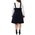 thumbnail image 4 of DARING DIVA Women's Plus Size Corduroy Adjustable Strap Suspender Skirt 3X Dark Blue, 4 of 6