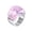 Silver Pink Stone, variant on Women's Stainless Steel Crystal Glass Gemstone Chunky Cocktail Ring