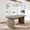 Grey walnut, variant on 63" Oval Farmhouse Dining Table - Large 6-8 Person Wood Kitchen Table with Sturdy Thick Base for Dining Room, Living Room & Office-Black