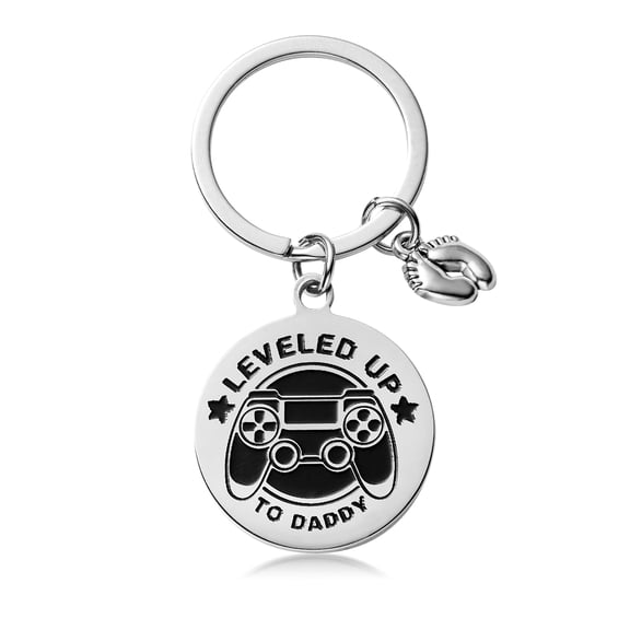 Game Theme Newbie Dad Keychain for Father's Day/Thanksgiving/Christmas/Birthday Gifts for Dads