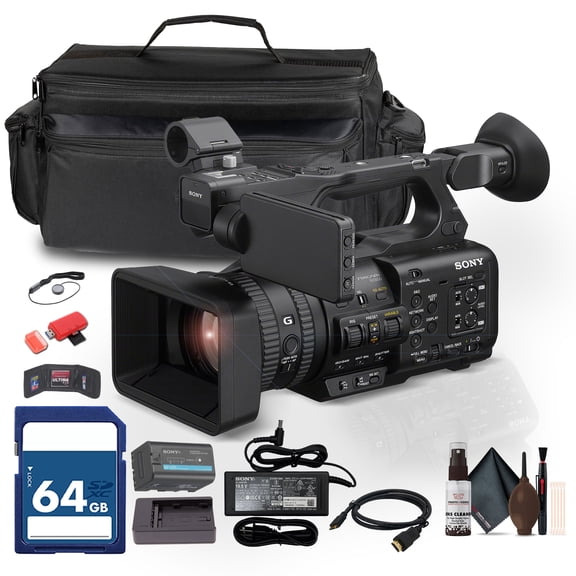 Sony PXW-Z200 XDCAM 4K Camcorder (PXW-Z200), 1-inch CMOS Sensor, 64GB Memory Card, Case, Card Reader and Cleaning Kit