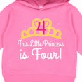 thumbnail image 3 of Inktastic 4th Birthday Princess Girls Crown Toddler Hoodie, 3 of 4