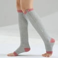 thumbnail image 3 of Clearance! 1Pairs Unisex Zipper Pressure Compression Sport Socks Support Stockings Leg - Open Toe Knee High Varicose Veins Socks, 3 of 7